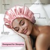 Wzenclave Large Satin Bonnet Silk Bonnet for Sleeping Hair Bonnet