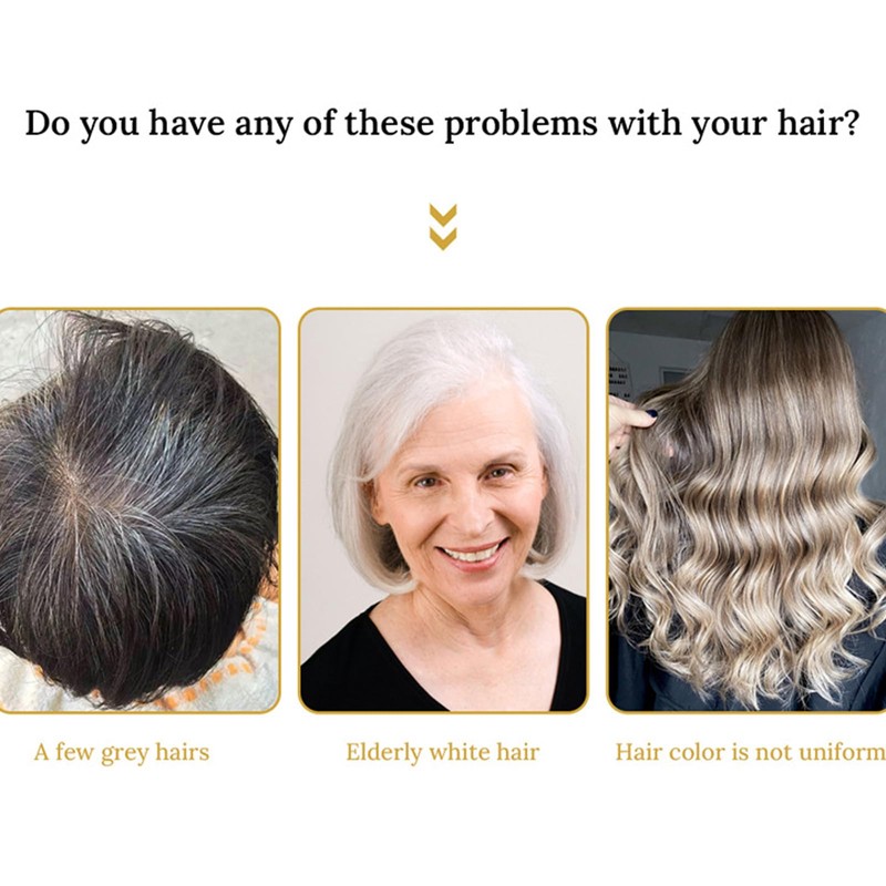 Haarfärbeshampoo, Haarfarbe Schwarz haarfärbeshampoo für Graues Haar, Haarfärbeshampoo Schwarz 3