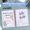 Spiral Notebook, College Ruled Notebook, 8.5" x 11", 300 Pages