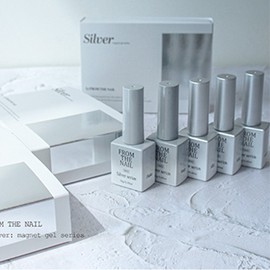 classic nail From the Nail Magnet Gel Silver + 30 parts / 프롬더네일 자석젤 실버+파츠 30개
