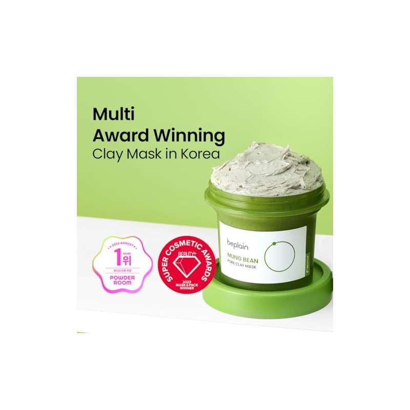beplain Mung Bean Pore Clay mask (4.05 fl oz, 120ml)