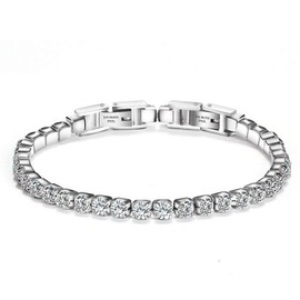 Orphelia ASG-055 Stainless Steel Tennis Bracelet, Stone Non-Precious Metal stone, Zircon