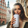 Rosenstein & Söhne Thermobecher Autos: Doppelwandiger Isolierbecher, weiß, für bis