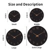 Mosewa Wall Clock 14 Inch Black Battery Operated Silent Non