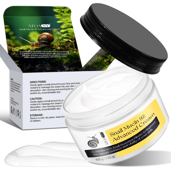 Snail Mucin 92% Face Moisturizer, natural treatment, Lightweight Moisturing Cream