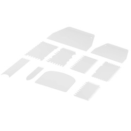 Juego de herramientas para hornear pasteles, 10 unids/set cortador de raspador de masa de borde para hornear de plástico espátulas para repostería herramientas para hornear para pastel de caramelo