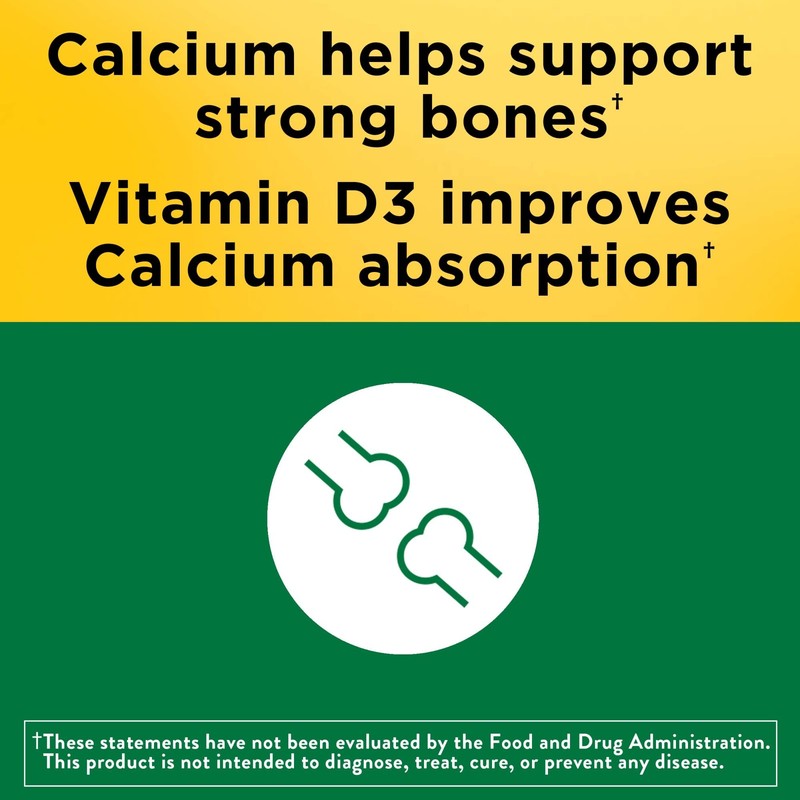 Nature Made Calcium 500 mg with Vitamin D3, Dietary Supplement