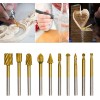 HSS 20PC Router Bit Set HSS & Carbide Engraving, 1/8\