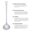 iBasingo Long Handle Titanium Ladle Serving Spoon Metal Soup Spoon
