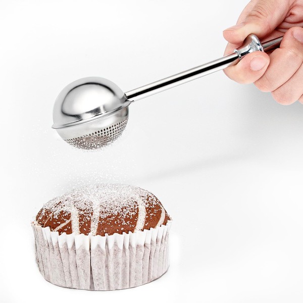 Sugar Shaker, Powdered Sugar Shaker Duster with 18/8 Stainless Steel
