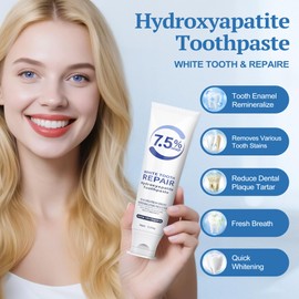 Hydroxyapatite Toothpaste, Nano Hydroxyapatite Toothpaste for Enamel Protection and Tooth Strengthening, Fresh Mint Flavor, Promotes Fresh Breath, Daily Use for Oral Health 1 Pack
