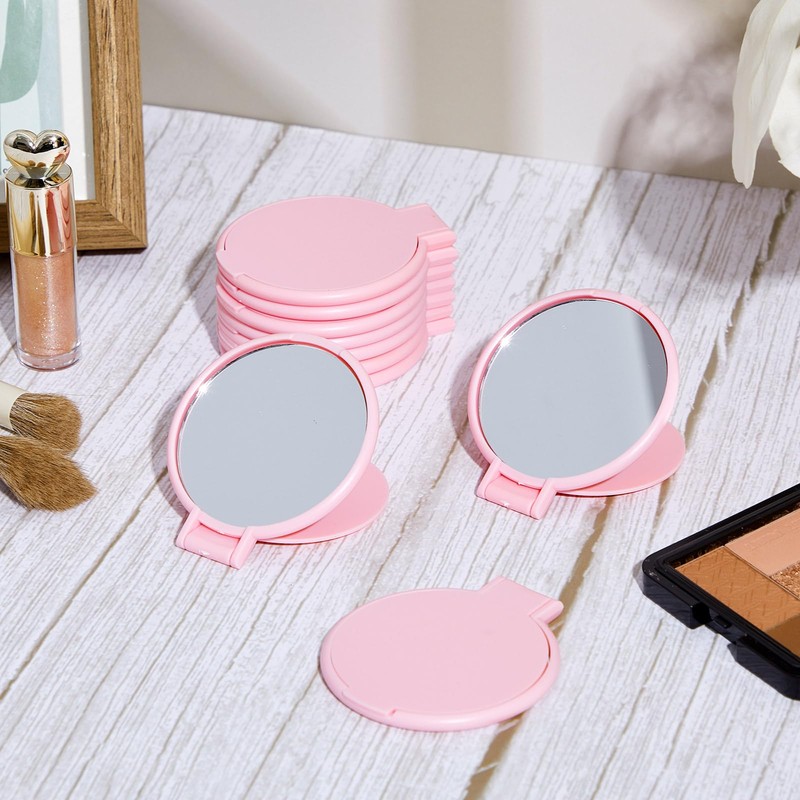 18 Pieces Compact Mirrors Gifts Bulk,Pink