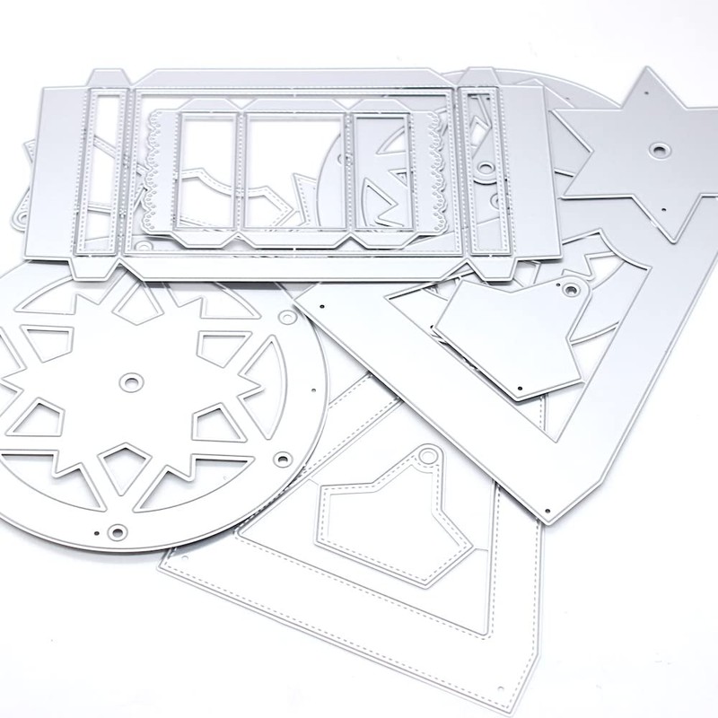 KSCRAFT 3D Ferris Wheel Metal Cutting Dies Stencils for DIY