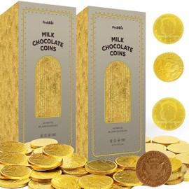 Fruidles Coins, Coins Wrapped in Gold, Nut-Free, Vault Design (2 Pounds)