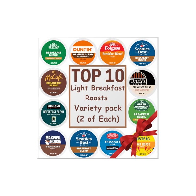 Breakfast Blends Pods Coffee Variety Pack, Top 10 Picks, Light