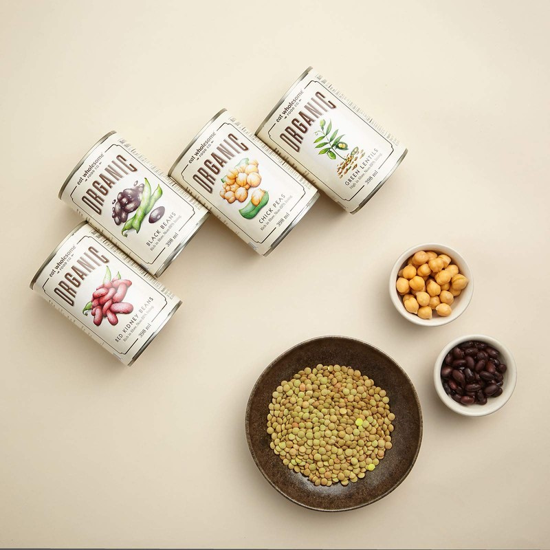 Eat Wholesome Organic Italian Canned Black Beans, 398 ml (Pack