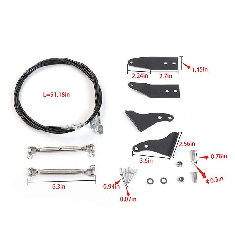 Adjustable Limb Riser Kit for 2018-2024 Jeep Wrangler JL JLU