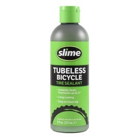 Slime 10216 Tubeless Bicycle Puncture Repair Tire Sealant, Prevent and Repair, Suitable for tubeless Bikes, Non-Toxic, Eco-Friendly, 8oz Bottle