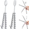 Flutesan 2 Pcs Butterfly Fork and Spoon Set, Tactical Butterfly