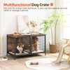 MAHANCRIS MAHANCRIS Dog Crate Furniture for 2 Dogs, 43.3" Dog Kennel with Removable Divider, Heavy Sturdy Dog Furniture Style Double Cage for Small Medium Dog, Indoor Dog House End Table, Rustic Brown DCHR1201