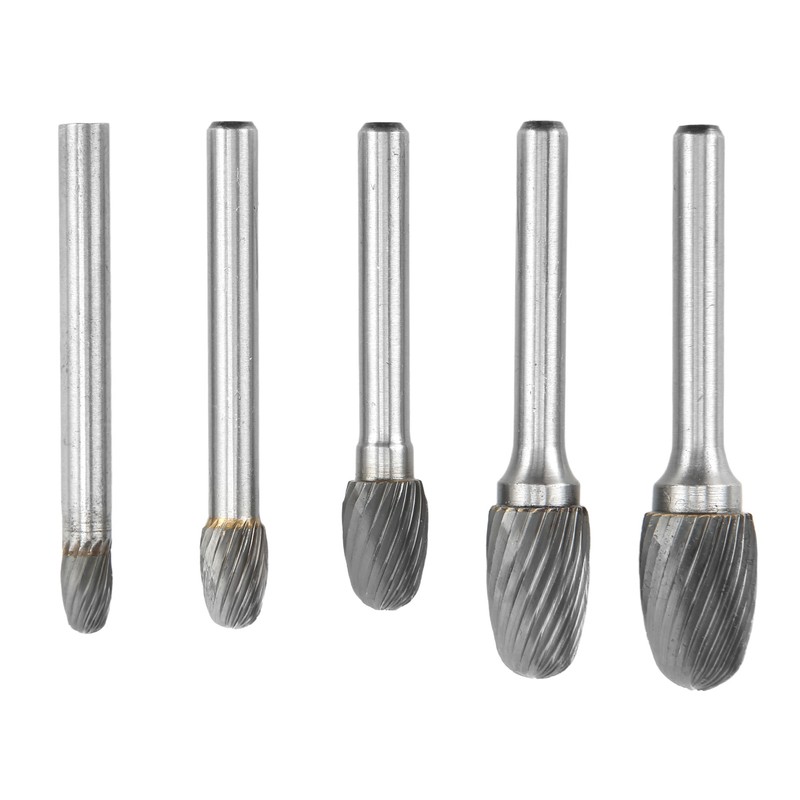 Single Cut Carbide Rotary Burr File Set 6mm Shank Diameter