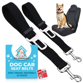 2pk Dog Car Seat Belts | Adjustable Dog Seat Belt for Dogs In Car | Dog Seat Belts for Cars UK | Car Dog Seat Belt Clip | Dog Car Seat Belt | Dog Seatbelt for Dogs | Dog Safety Belt for Car