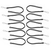10pcs Neck Lanyard Black Polyester Badge Holder for Students Staff