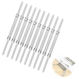 Bajiuxhfei Pack of 100 Archive Clips Metal Filing Strips, Filing Clip, Metal File Clip, Closure Clips Metal, for Home, Work and School