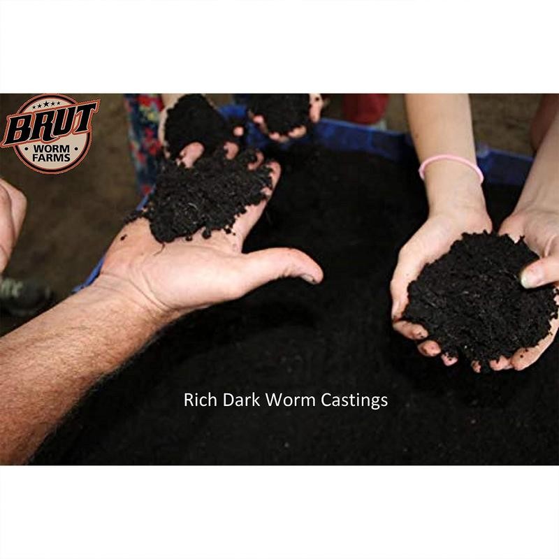 Brut Worm Farm All Natural Organic Worm Castings Soil Builder,
