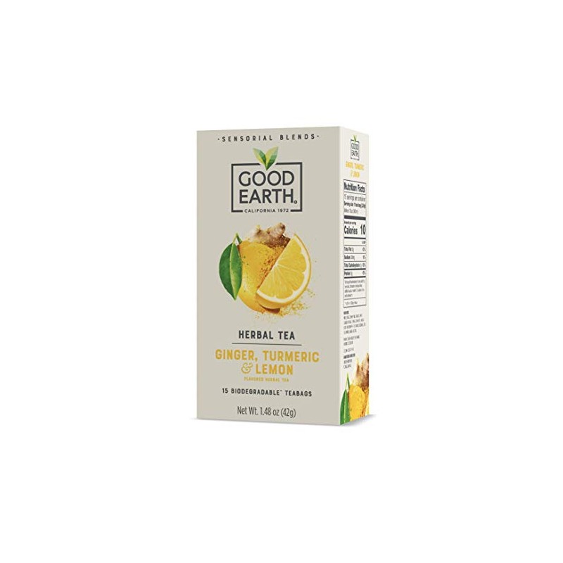 Good Earth Sensorial Blend Flavored Herbal Tea Ginger, Turmeric and