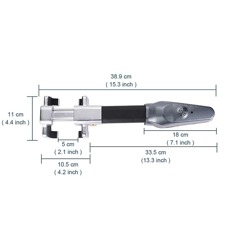XIMINZ Steering Wheel Lock with Alarm Anti Theft Car Security