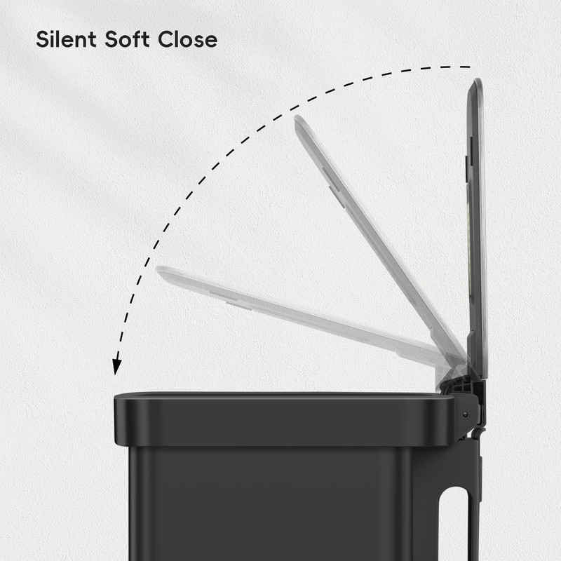 EKO Hudson Matte Stainless 75 Liter/20 Gallon Step Trash Can