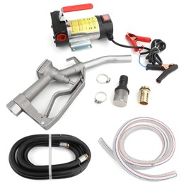Artudatech Electric Fuel Transfer Pump Diesel Kerosene Oil Commercial Auto 12V DC w/Nozzle