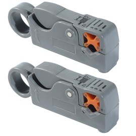 2 Pieces Coax Coaxial Cable Stripper Cutter Tool for for RG6 RG11 RG58 RG59, Cable Stripper Cutter, Rotary Coax Coaxial Cable Stripper Cutter Tool