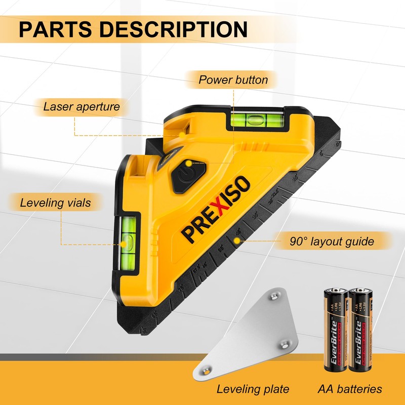 PREXISO Square Laser - 30Ft Flooring Laser Level, Tile Laser