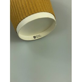 We Can Source It Ltd - 1000 x 8oz Kraft Ripple Cups 3-PLY Disposable Insulated Paper Coffee Cups with Black SIP Through LIDS