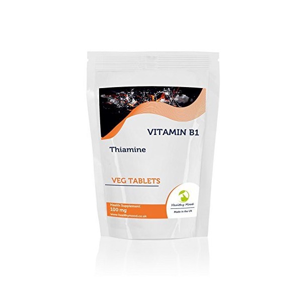 Vitamin B1 THIAMINE 100mg 30 Veg Tablets Pills Health Food Supplements Nutrition Vitamins HEALTHY MOOD