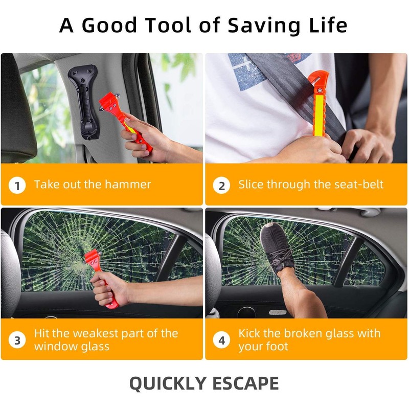 ZHSX Safety Hammer, 10 Pack Car Emergency Escape Tool Car