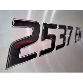 Domed 3D Boat Registration Numbers and Letters Sport Series (Black Center/Chrome, 18)