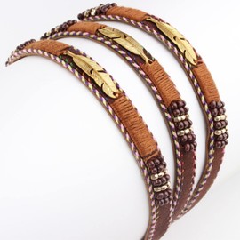 XINGNIAO Outdoor Cowboy Hat Band, Western Hat Band for Men, Adjustable Hat Band for Cowboy Hat, Faux Leather Hat Band, Style 4