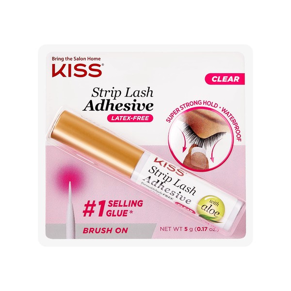 KISS KISS Clear Strip Lash Adhesive With Aloe, Waterproof, Formaldehyde