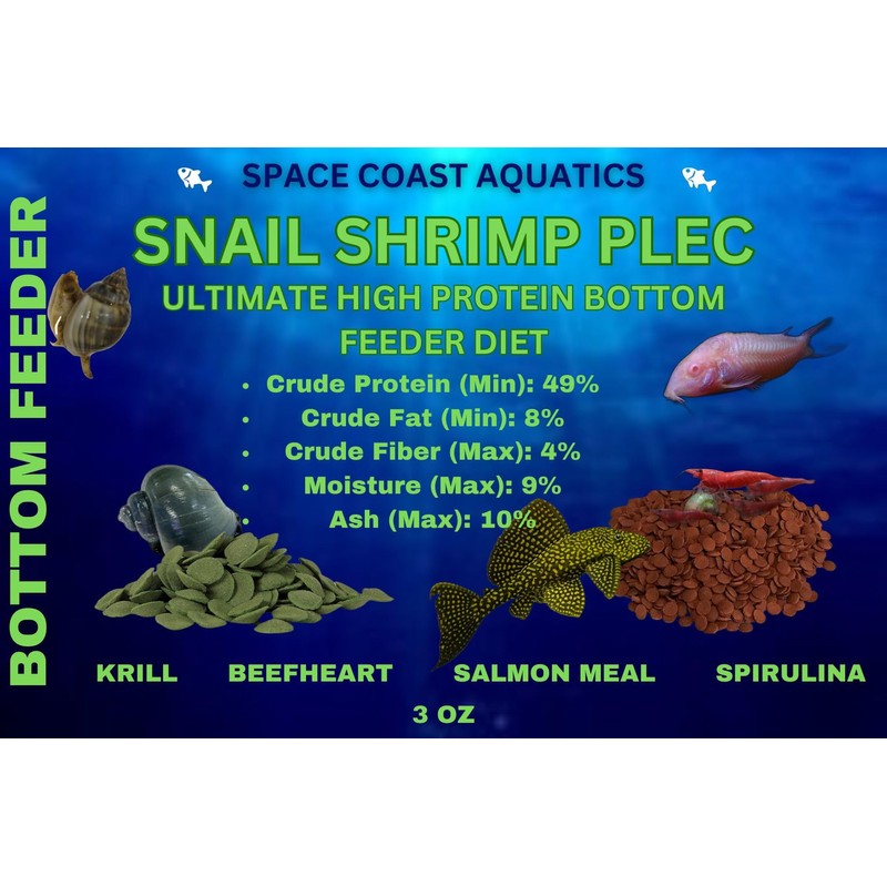 Sinking Blended Diet for Snails, Shrimp & Bottom Feeding Fish