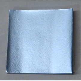 Candy Molds N More 3 x 3 inch Dull Matte Blue Confectionery Foil Wrappers, 500 Sheets