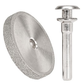 NuoDunco 1-4/5 Inch Bench Grinding Wheel for Die Grinder Diamond Grinding Stone for General Purpose Metal & DIY Craft, 3/8 Arbor, 150 Grit, Carbide Bench Grinder Wheel Drill Attachment, 1 Pack