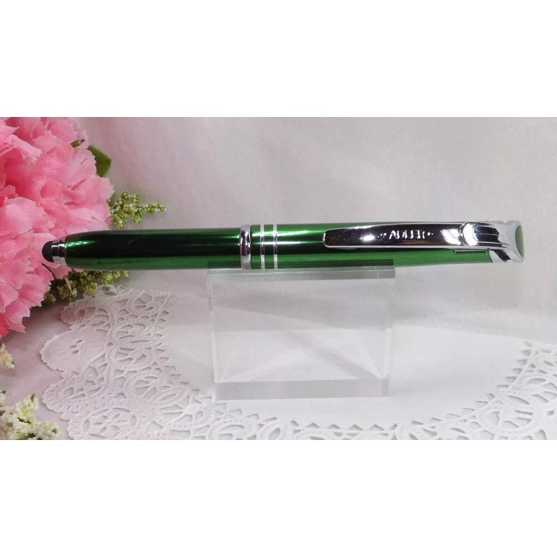3 in 1 Medina Lighted Tip Green Stylus LED Flashlight