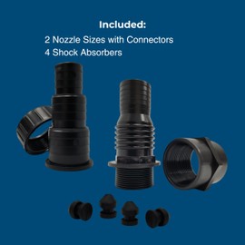 Teamson Home 3177 GPH 120W Adjustable Submersible Water Pump with a 16 ft. Power Cord and 2 Different Nozzles for Fish Tank, Pond, Aquarium, Fountains, and Hydroponic Systems, Teal/Black