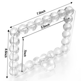 SAAEH SWWH Clear Bubble Crystal Picture Frames 5x7 with 24 Clear Balls,Exquisite Crystal Photo Frame Tabletop Display for Horizontal 5 x 7 Photos