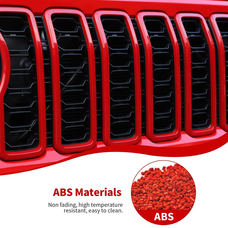 JeCar Front Grille Inserts/Headlight Trim Covers Decoration Kit Compatible with