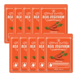For the Skin Superfood Real Veggie Farm Double Shot Mask 23ml (10 sheets) Carrot / 포더스킨 슈퍼푸드 리얼 베지팜 더블 샷 마스크 23ml (10매) 당근