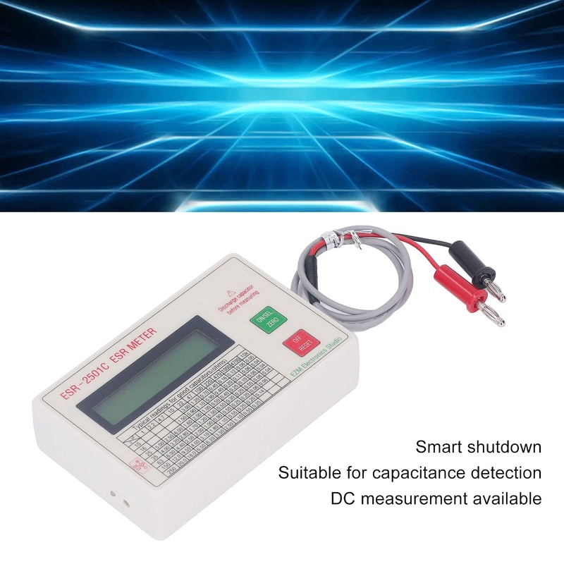 Capacitor Tester, Capacitance Meter LCD Display Meter with Smart Shutdown